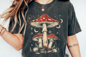 Boho Retro Hippie Mushrooms