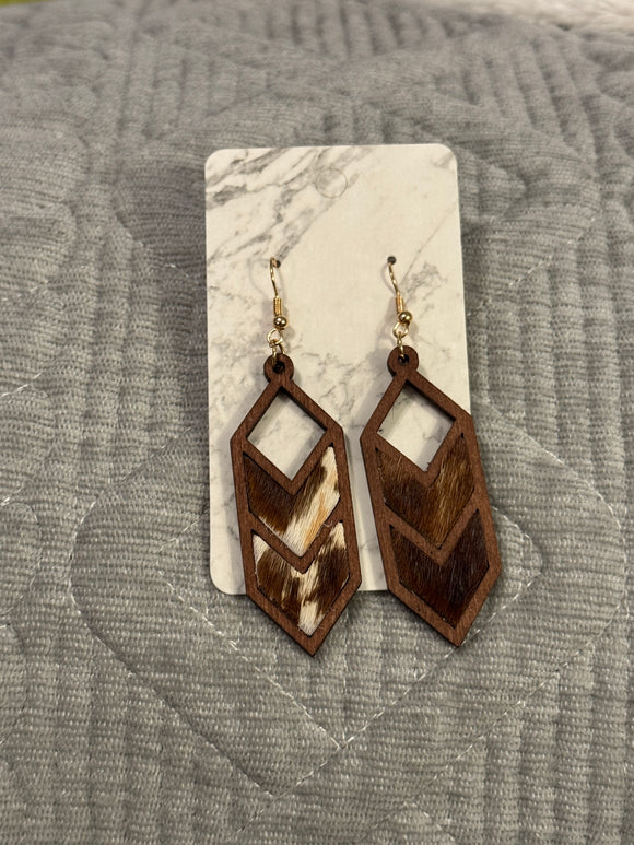 Brown Cowhide Chevron