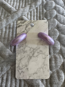 Lavender Big Hoops