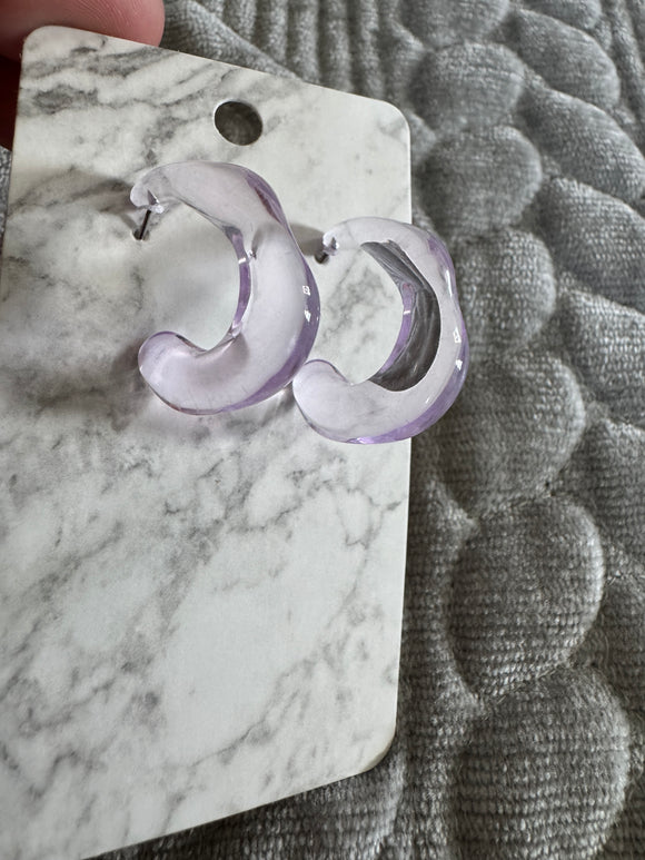 Purple Iridescent Hoops