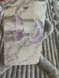 Purple Iridescent Hoops