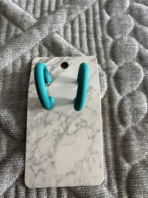 Turquoise Hoops