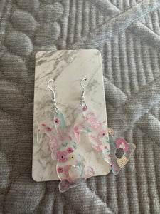 Floral Bunny Earring